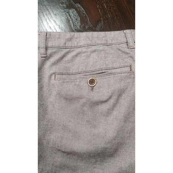 Ted Baker London Pants Mens 38R Flat Front Mid Rise Straight Leg Trousers Cotton - Picture 10 of 11